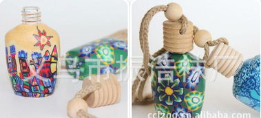 汽車軟陶瓶飾品 點綴車廂的香氣與藝術